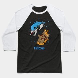 Cute Dogs Dressed as Pisces swimming in the stars Baseball T-Shirt